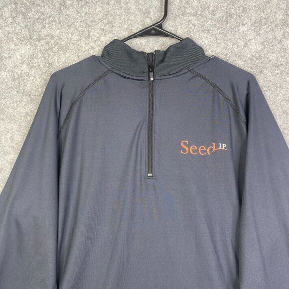 Footjoy FJ 1/4 Zip Performance Stretch Pullover Sweater Black Mens XL Logo - Picture 2 of 8